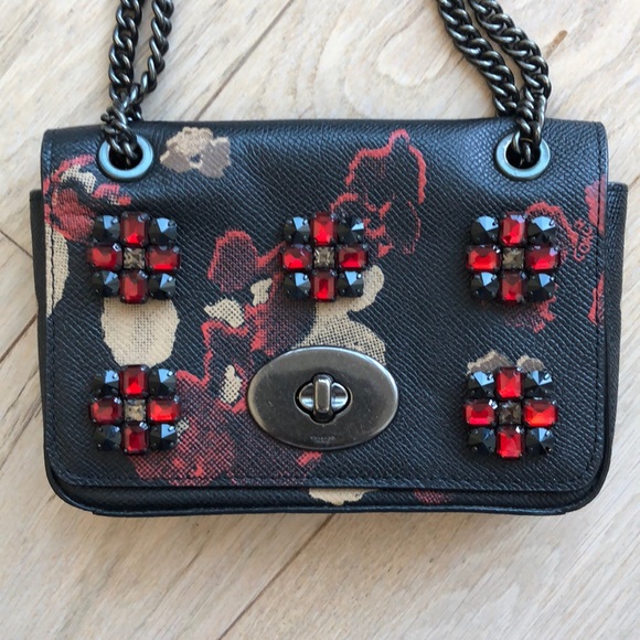 Coach Handbags - Embellished Coach bag with adjustable strap